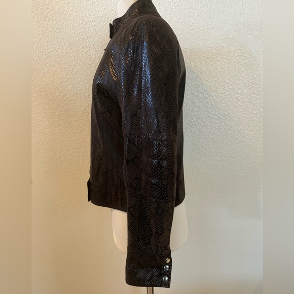 Rogue snake print leather jacket - Picture 6 of 7